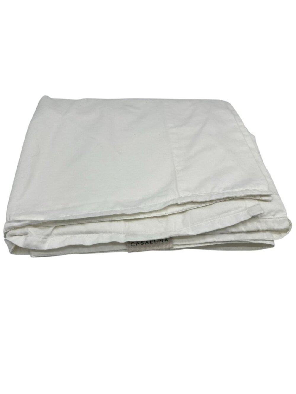 Casaluna Classic White 100% Supima Cotton Flat Sheet Bedding Lightweight